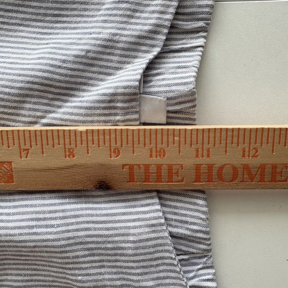 J Jill Love Linen Striped Cropped Wide Leg Pants Petite Small Nautical Button - Picture 8 of 9